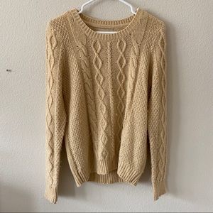 cable knit sweater